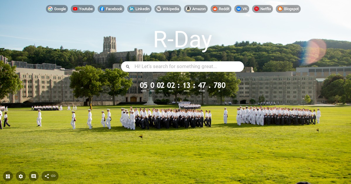 West Point Class Of 2026 R Day Countdown New Tab Theme Market