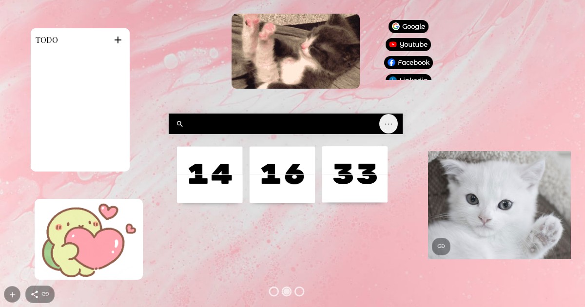 Cute pink and cat - New Tab Theme Market