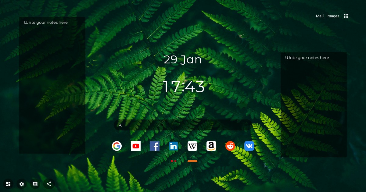 Green ferns - New Tab Theme Market